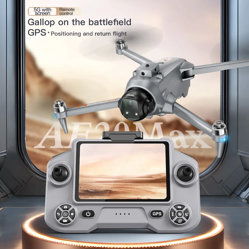 AE20 Max GPS drone with screen remote control and return flight support
