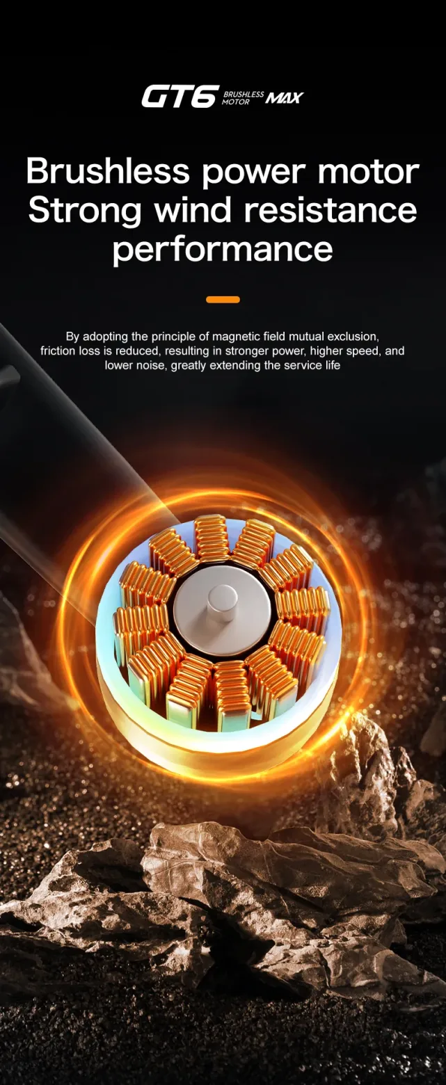 GT6 drone 2100KV 1503 brushless motor power for smoother outdoor flight