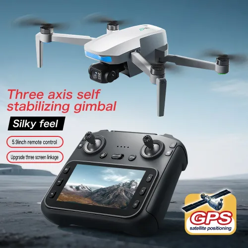 S-X1 compact GPS drone with 3 axis stabilizing gimbal and built-in screen remote
