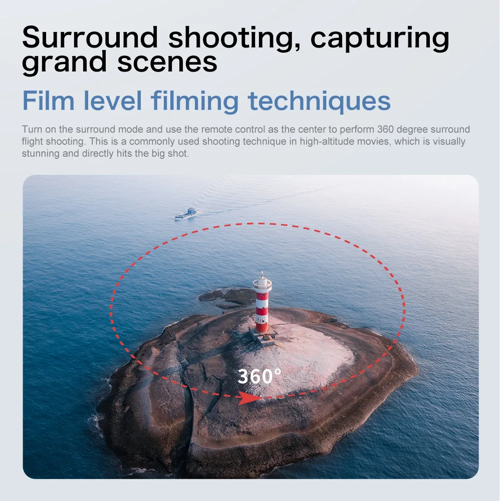 S-X1 surround shooting mode for 360 degree aerial scene capture