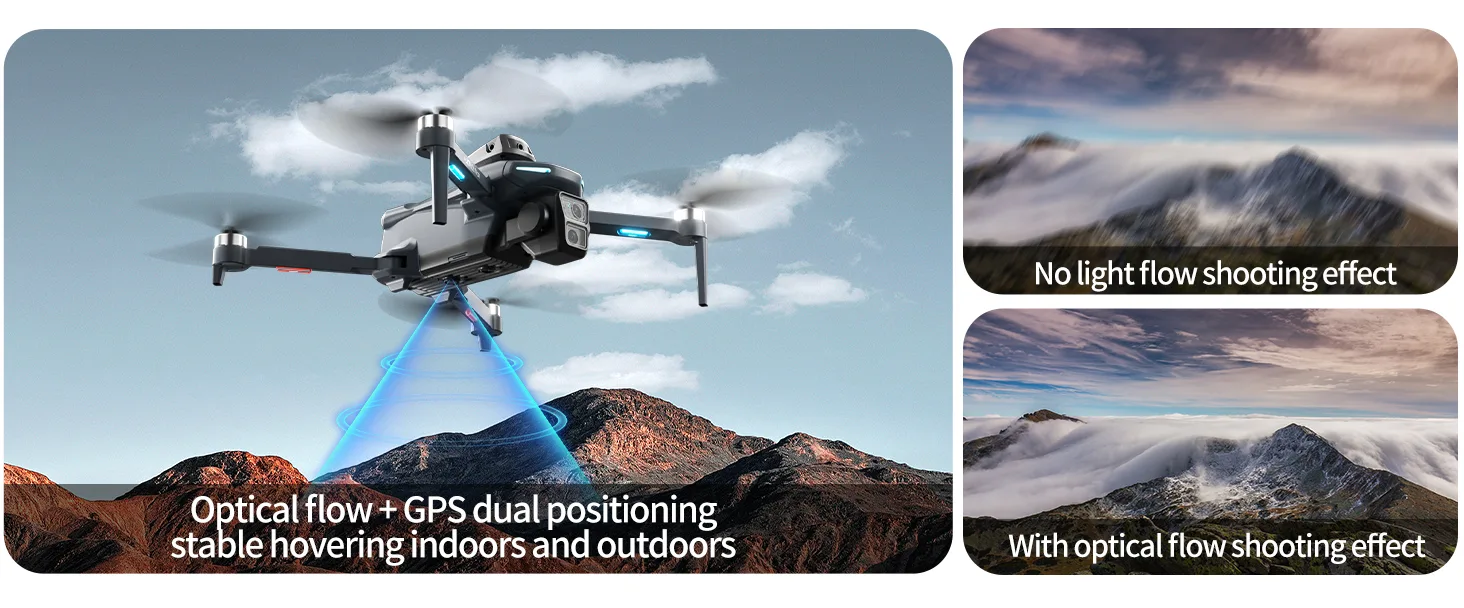 XT606 drone with optical flow and GPS dual positioning for stable hovering indoors and outdoors