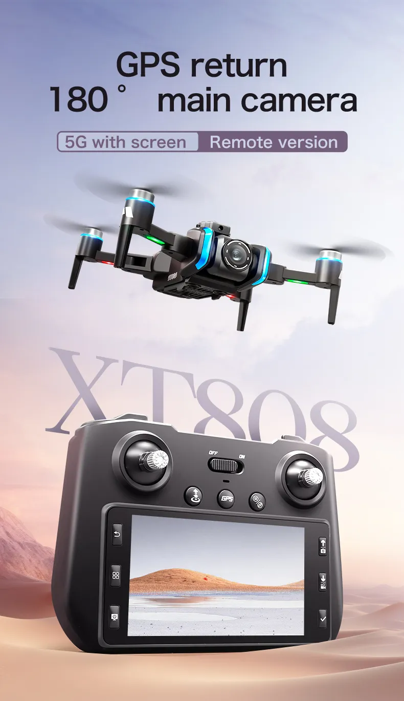 XT808 GPS drone with 5.9-inch screen remote
