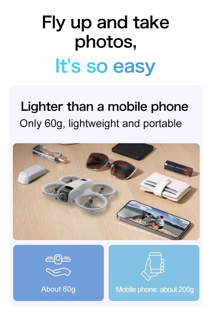 T3 72g lightweight drone with portable pocket-friendly design