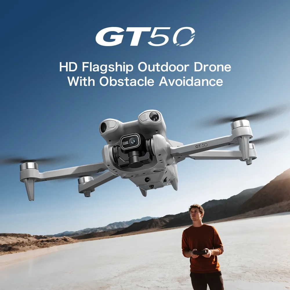 GT50 4K brushless camera drone with screen remote — sub-250g foldable stunt drone main banner