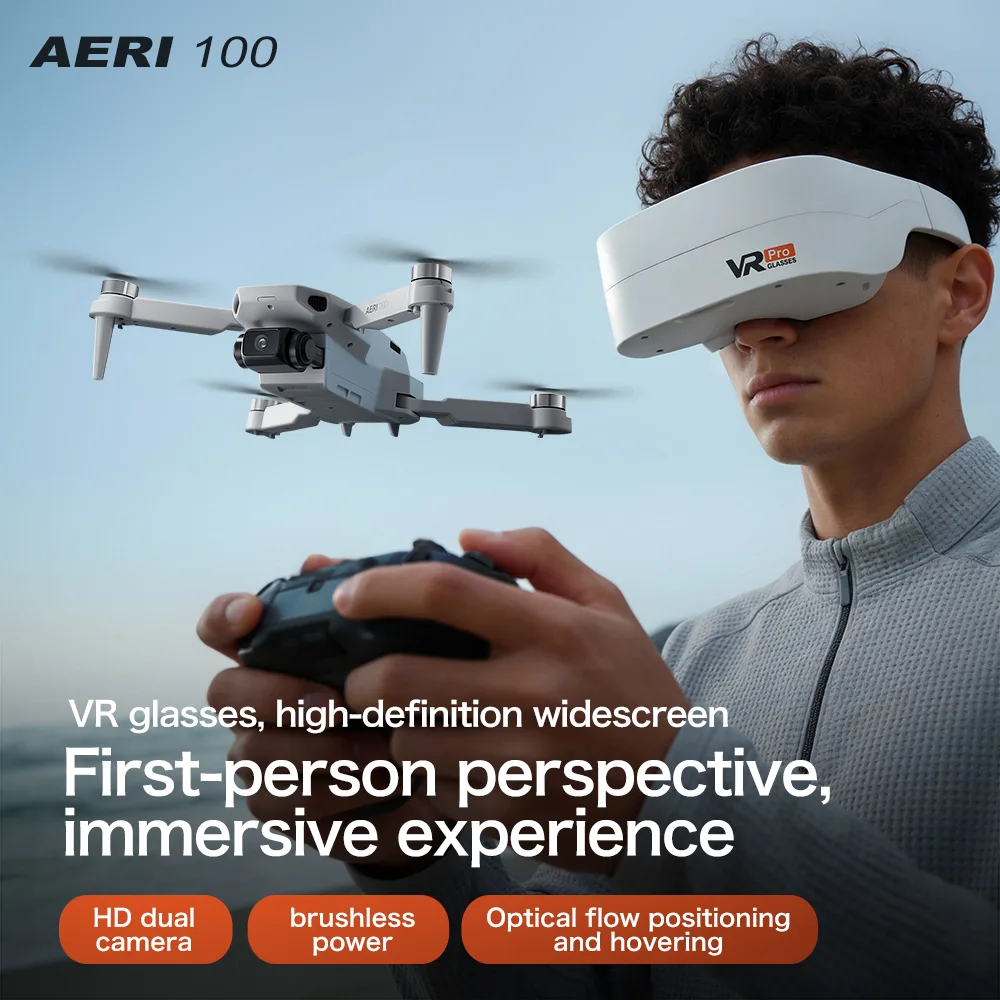 AERI 100 brushless drone with VR flying glasses and remote controller for first-person HD flight control