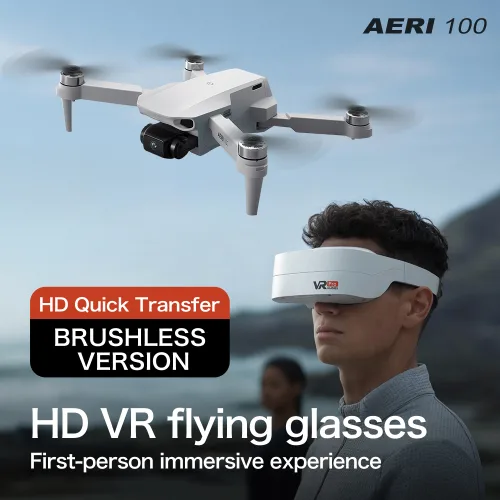 AERI 100 brushless drone with HD VR flying glasses for first-person immersive flight experience