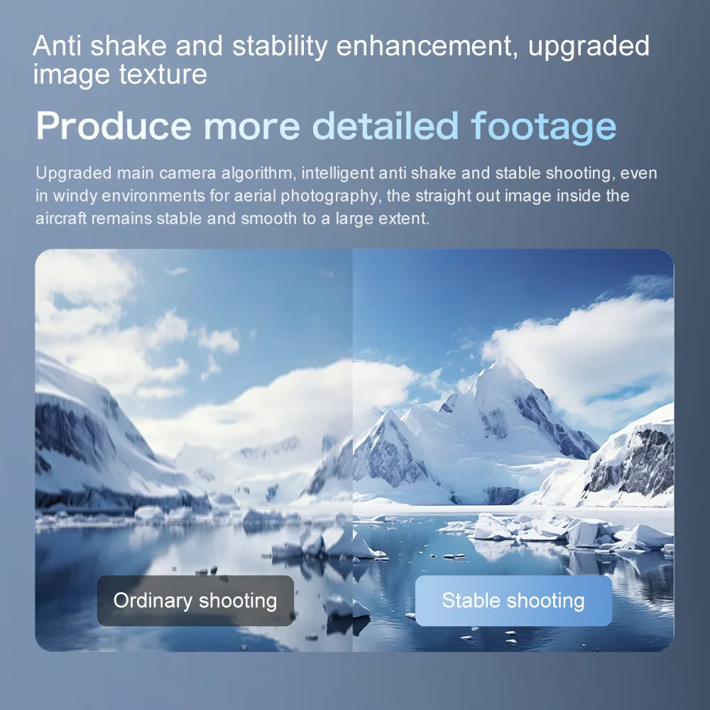 GT8 foldable drone image showing anti-shake support for steadier basic aerial footage