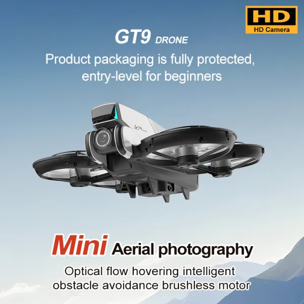 GT9 mini aerial photography drone with optical flow hovering and brushless motor design