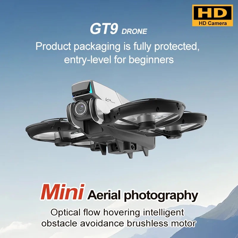 GT9 mini aerial photography drone with optical flow hovering and brushless motor design