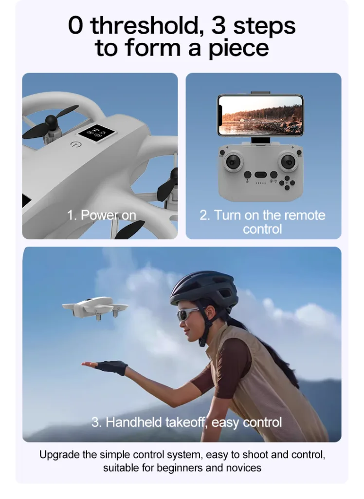 T3 one-click takeoff, landing, and three-speed control