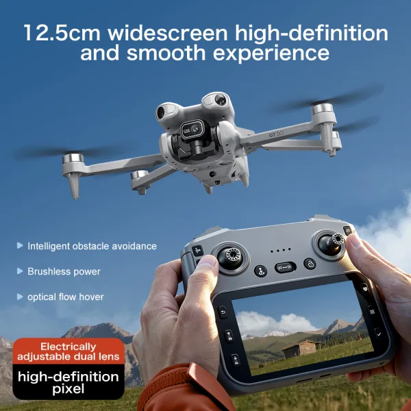 Lightweight 4K drone flying with screen remote control