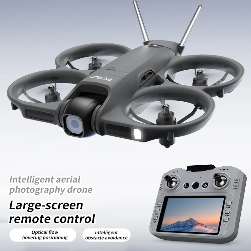 Mini camera drone with large screen remote control