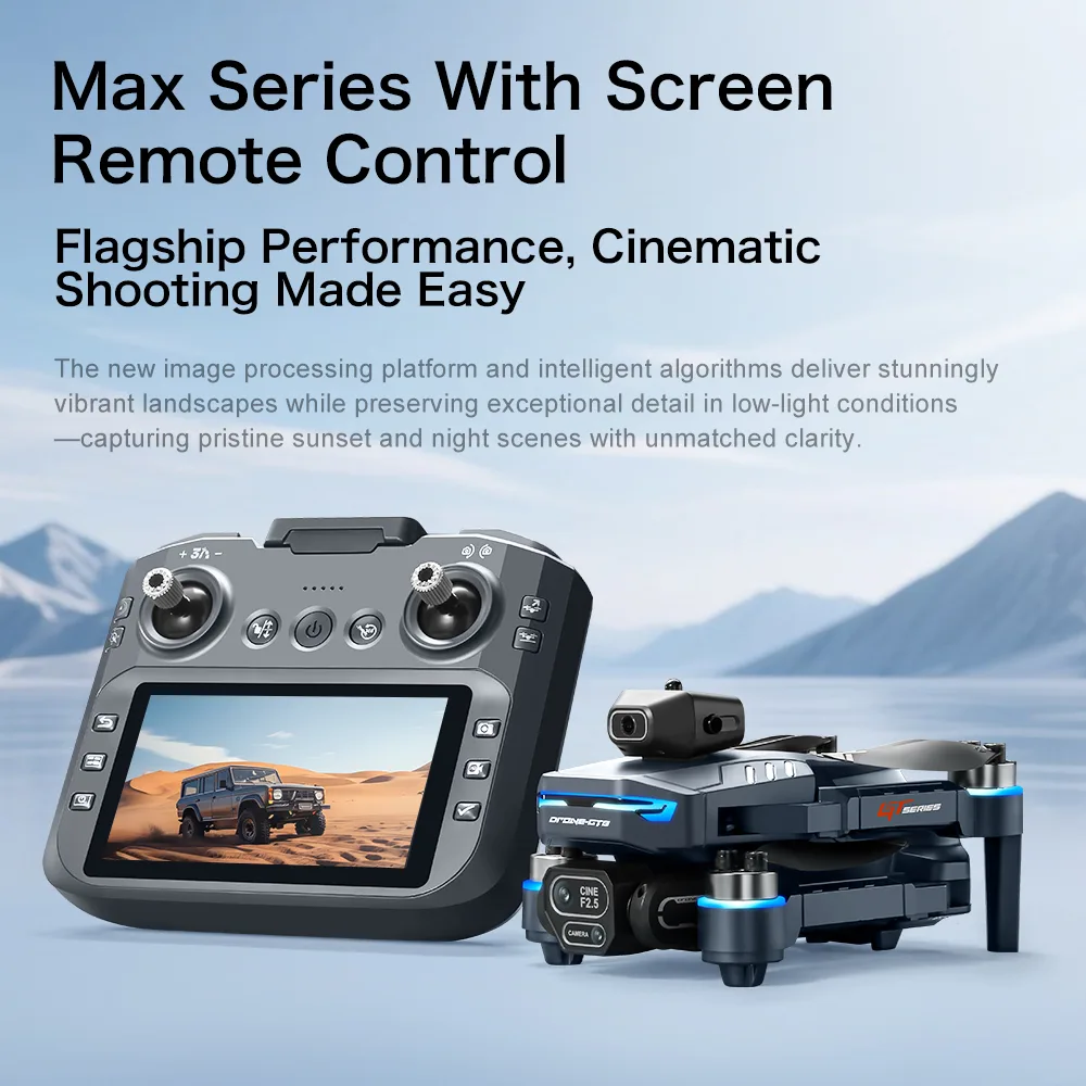 GT8 foldable drone with screen remote for casual aerial shooting and short-range viewing