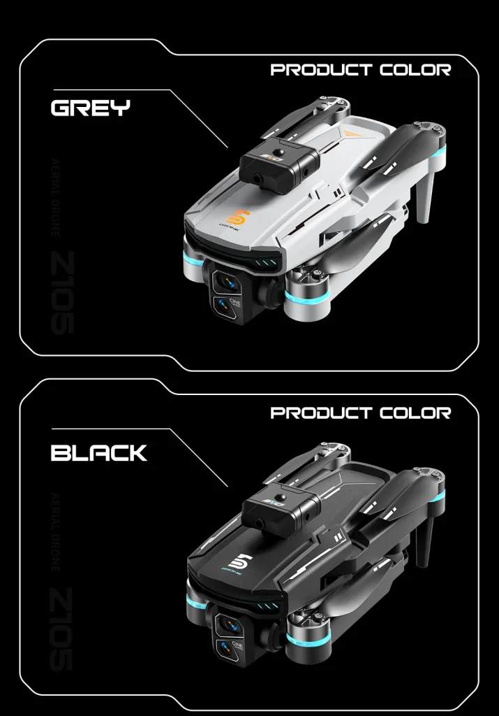 Z105 mecha drone color options — matte grey and matte black