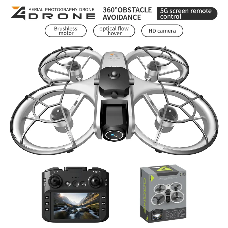 Z4 caged drone with 4.3-inch screen remote and retail packaging