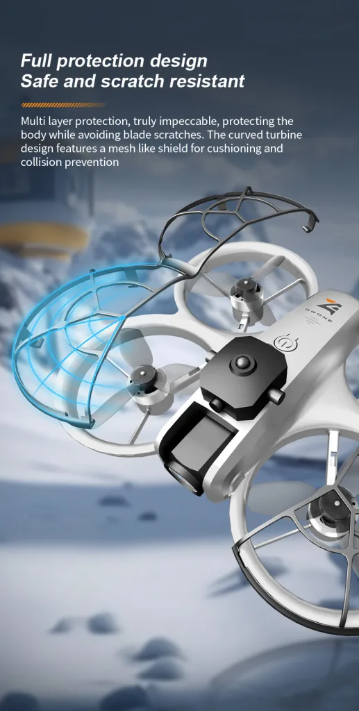 Z4 caged mini drone with full ring guards around every propeller
