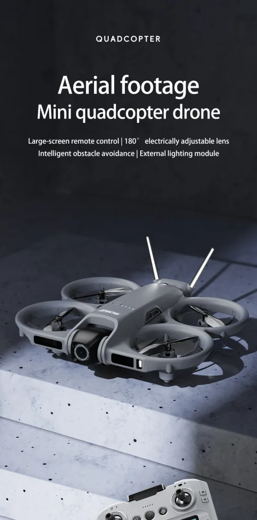 Z906 ducted pocket drone with 180° camera and screen remote