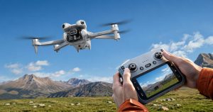 GPS drone return-to-home flight with screen remote