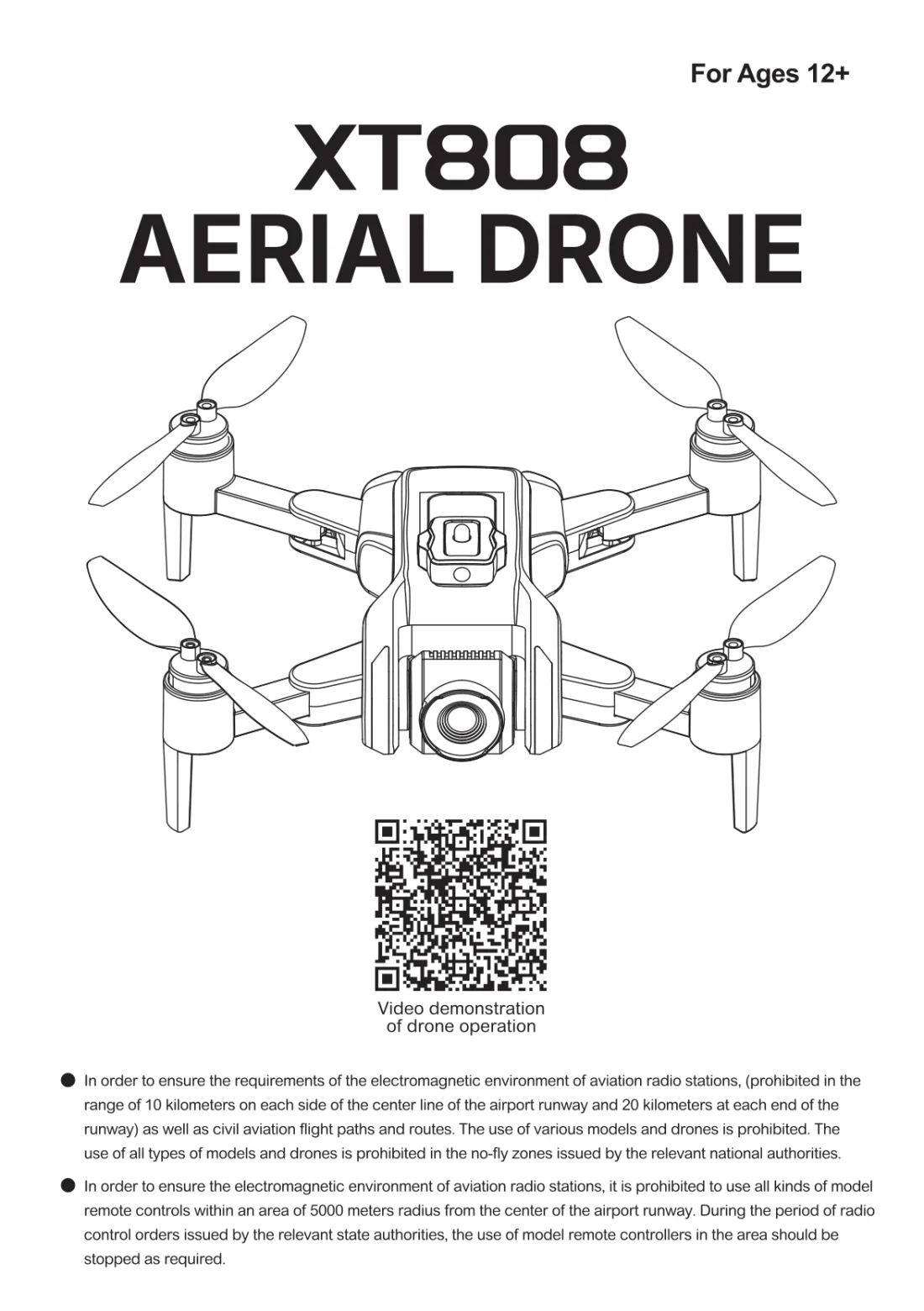Cover of the XT808 English drone manual